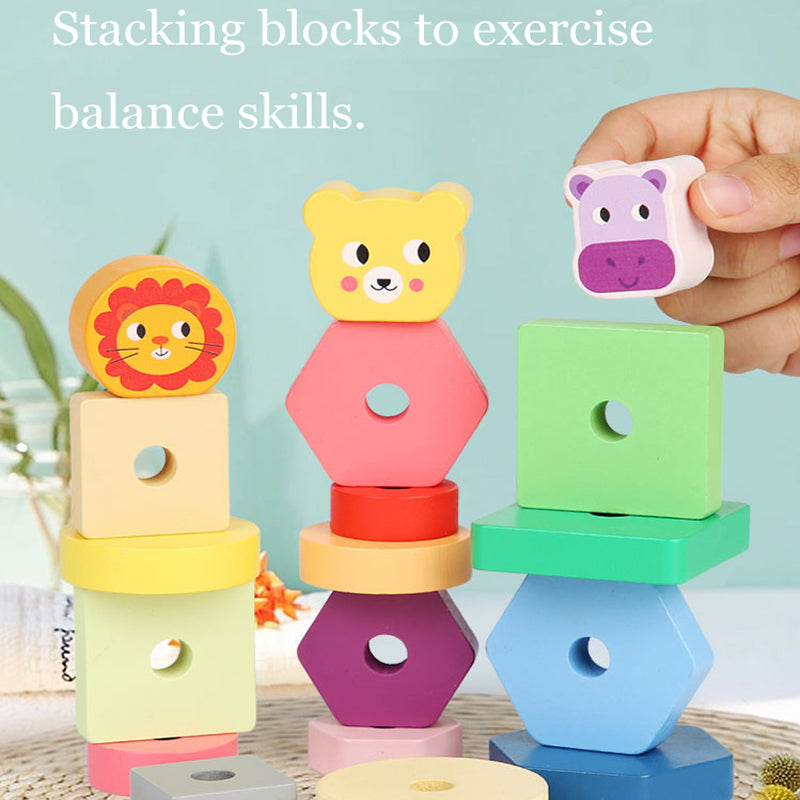 Animals on slider -wood-Teaching aids
