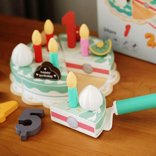 Happy Birthday Wood Cake Set
