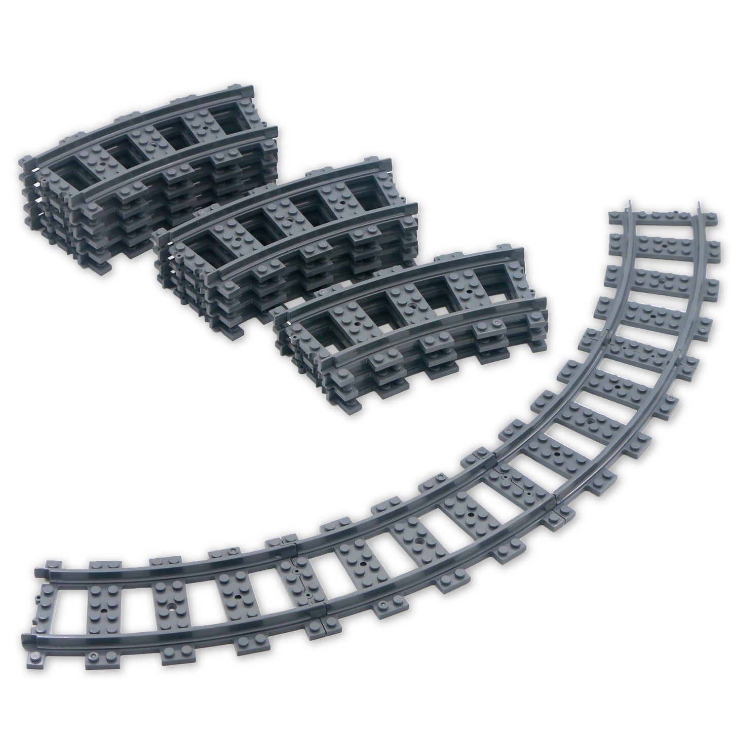 Train rails for building blocks 19 pieces