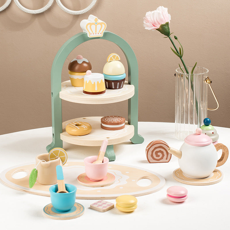 Cake breakfast set  wood 26X20.5X18.5 cm