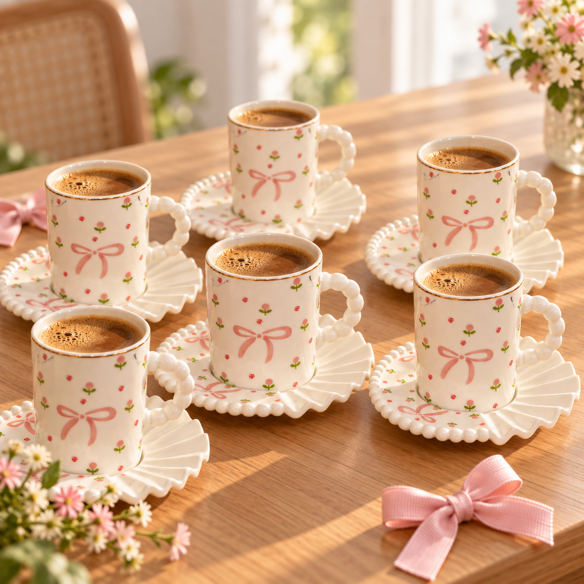 Coffee Set  Bows  B