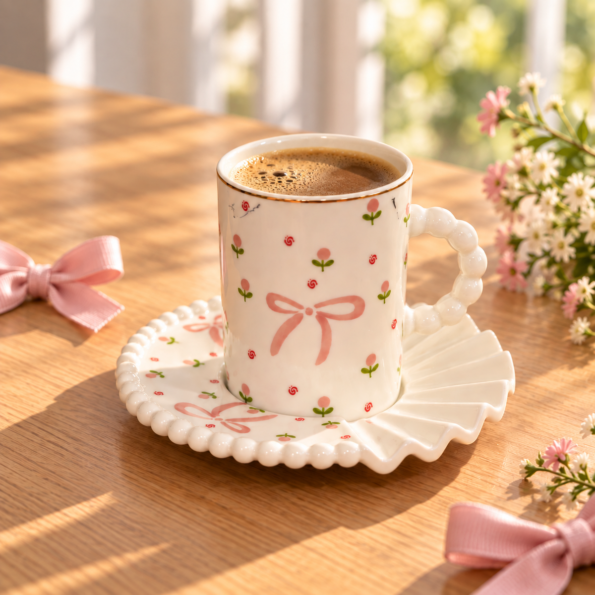 Coffee Set  Bows  B