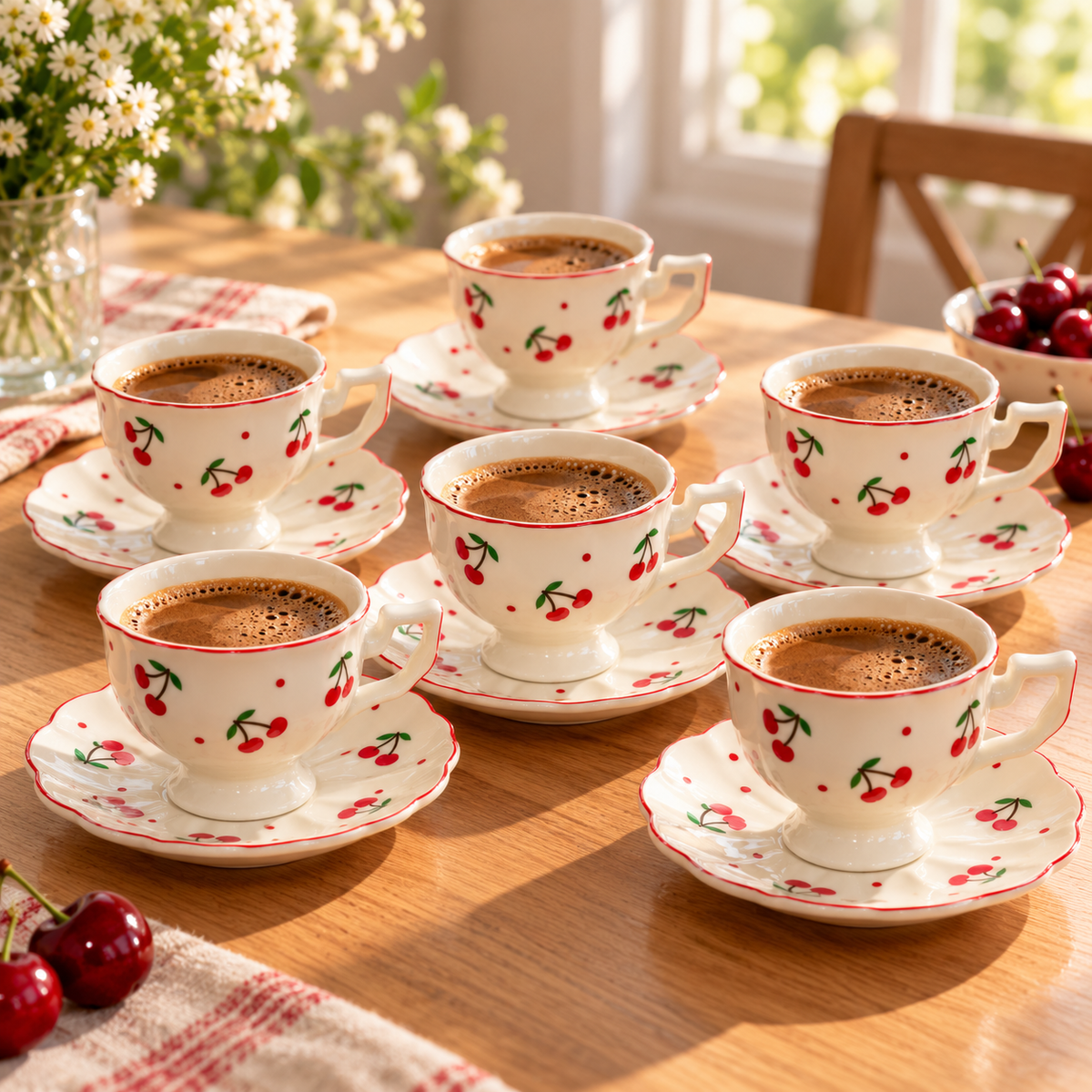 Coffee Set Cherries B