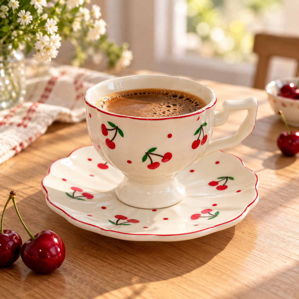 Coffee Set Cherries B