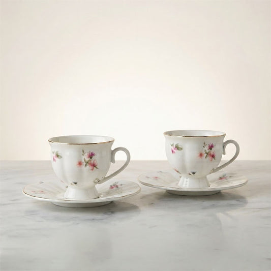 Blossom & Gold Coffee Cups 90 ml