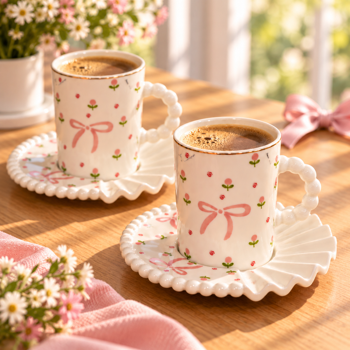 Coffee Set  Bows  B