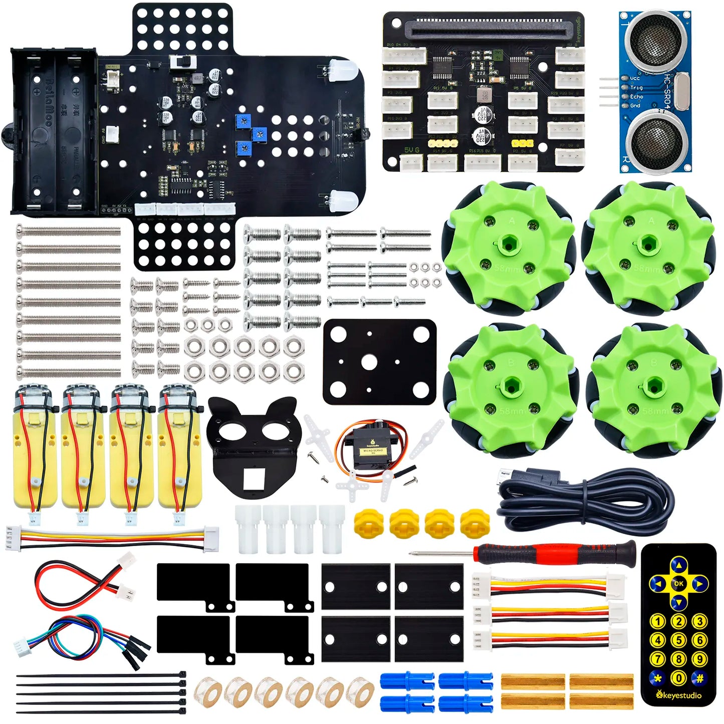 4WD Mecanum Robot Car For Arduino STEM Smart DIY Robot Car Kit
