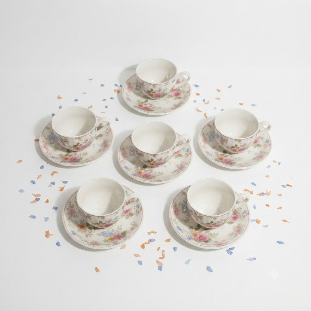 Rose Floral Coffee Cups 90 ml