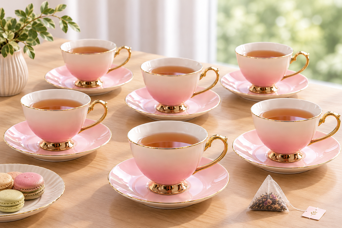 Pink & Gold Tea mug P11