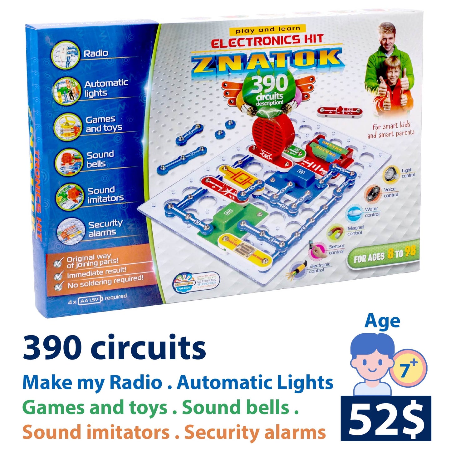 Eletronic kit  390 circuits  from Znatok